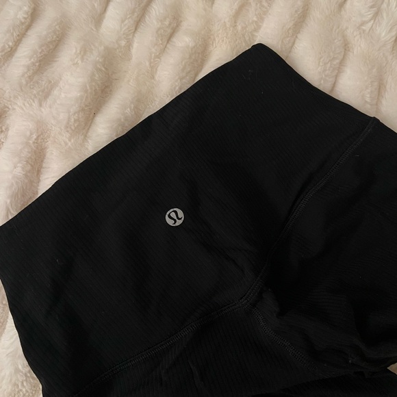 Lululemon Black Ribbed Leggings - Picture 1 of 2